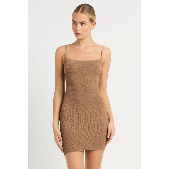 Bond-Eye Women's Taupe Scout Knit Paloma Dress One Size NWOT D039 - Picture 1 of 7